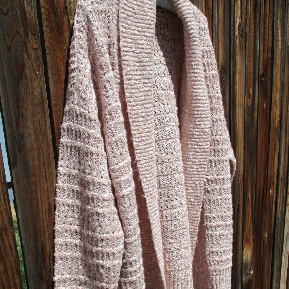 NEW Frye Women's Open Front Cardigan Pastel Mauve Size L NWT - Picture 5 of 9